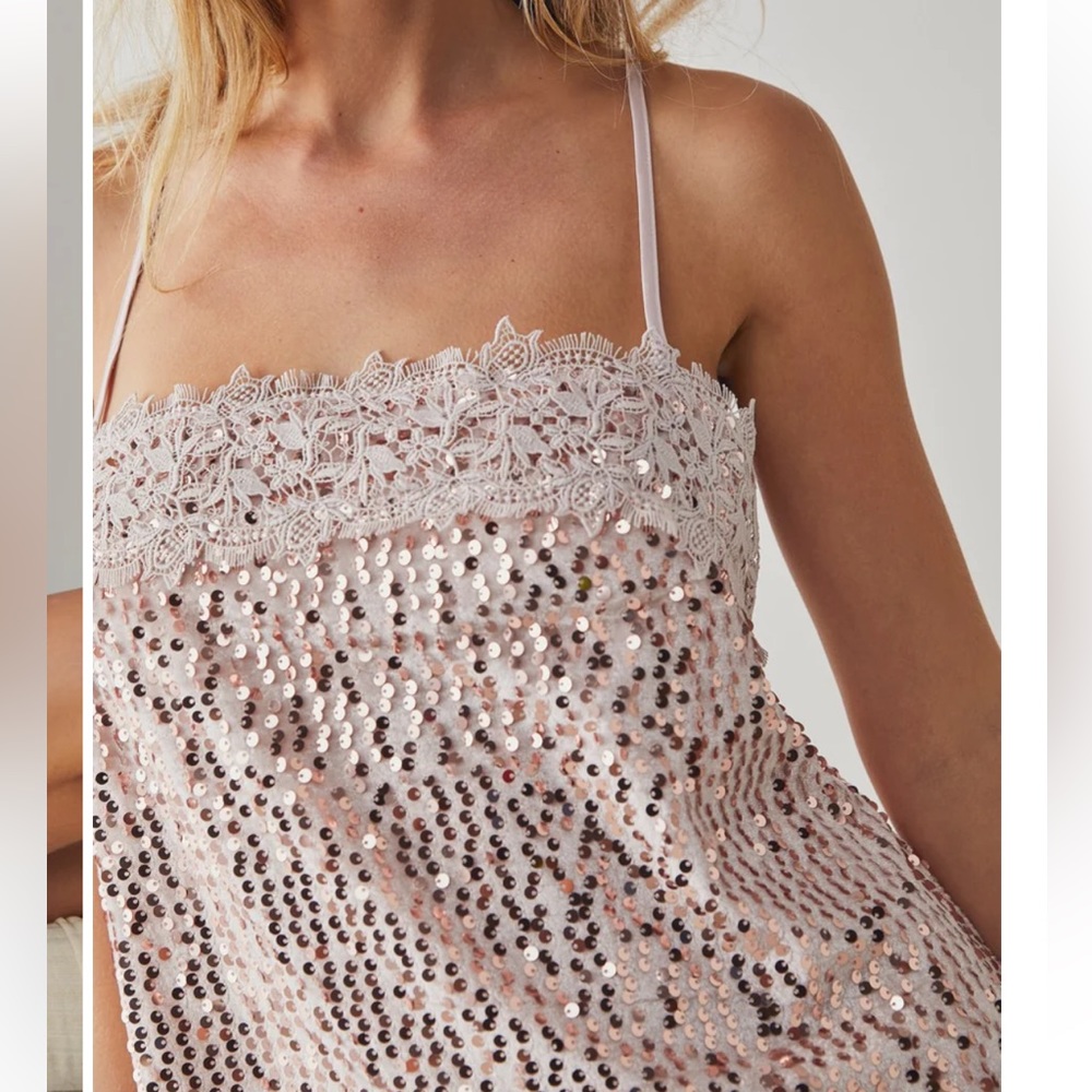 THAT GIRL SEQUIN SLIP dress